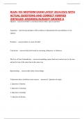 RLGN-105 MIDTERM EXAM LATEST 2024&sol;2025 WITH ACTUAL QUESTIONS AND CORRECT VERIFIED &lpar;DETAILED&rpar; ANSWERS&sol;ALREADY GRADED A