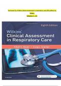 Test bank For Wilkins clinical assessment in respiratory care 8th edition by Huber&comma;  Chapters 1 - 21&emsp;