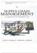  Test Bank for Supply Chain Management&colon; A Logistics Perspective &vert; All chapters included &vert; 9th Edition by Coyle