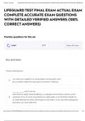 LIFEGUARD TEST FINAL EXAM ACTUAL EXAM COMPLETE ACCURATE EXAM QUESTIONS WITH DETAILED VERIFIED ANSWERS &lpar;100&percnt; CORRECT ANSWERS&rpar;