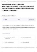 NETAPP CERTIFIED STORAGE ASSOCIATE&lpar;NSO-145&rpar; LATEST EXAM 2023- 2024 ACTUAL EXAM 150&plus; QUESTIONS AND CORRECT ANSWERS