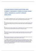 FIT BCBA MOCK EXAM QUESTIONS AND CORRECT ANSWERS&vert; COMPLETE REAL EXAM &vert;WELL GRADED A&plus;&vert;LATEST UPDATE 2024&sol;2025
