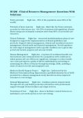 HCQM - Clinical Resource Management&colon; Questions With Solutions 