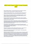  MICR 4423 Exam 5 With Correct Answers 2024