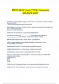  MICR 4423 Exam 2 With Complete Solutions 2024