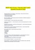    MICR 4423 Exam 1 Review With Latest Updated Solutions 2024