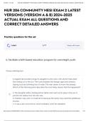 NUR 206 COMMUNITY HESI EXAM 2 LATEST VERSIONS &lpar;VERSION A & B&rpar; 2024-2025 ACTUAL EXAM ALL QUESTIONS AND CORRECT DETAILED ANSWERS