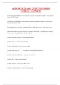 AGPCNP III EXAM 1 QUESTIONS WITH CORRECT ANSWERS