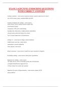 EXAM 3 AGPCNP II- ENDOCRINE QUESTIONS WITH CORRECT ANSWERS