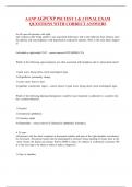 AANP AGPCNP PSI TEST 1 & 2 FINAL EXAM QUESTIONS WITH CORRECT ANSWERS