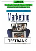 TEST BANK FOR MARKETING&colon; REAL PEOPLE&comma; REAL CHOICES&comma; 10TH EDITION BY MICHAEL R&period; SOLOMON&comma; GREG W&period; MARSHALL AND ELNORA W&period; STUART