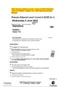 2024 Pearson Edexcel Level 1&sol;Level 2 GCSE Statistics  1ST0&sol;1H PAPER 1 Higher Tier&period; With Marking Scheme  Merged 