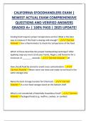 CALIFORNIA EFOODHANDLERS EXAM &vert;  NEWEST ACTUAL EXAM COMPREHENSIVE  QUESTIONS AND VERIFIED ANSWERS  GRADED A&plus; &vert; 100&percnt; PASS &vert; 2025 UPDATE&excl;