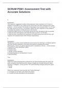 SCRUM PSM I Assessment Test with Accurate Solutions
