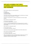 APPLIED ALGEBRA C957 WGU - LEARNING CHECKS EXAM QUESTIONS AND ANSWERS 