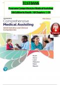 Test Bank For Pearson's Comprehensive Medical Assisting&colon; Administrative and Clinical Competencies All Chapters - 9780136872948