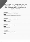 NSG124&sol; NSG 124 Exam 1&colon; &lpar;New 2024&sol; 2025 Update&rpar; Pharmacology Review&vert; Questionsand Verified Answers&vert; 100&percnt; Correct&vert; AGrade &ndash; Herzing