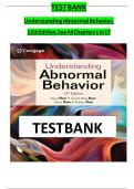 Test Bank for Understanding Abnormal Behavior&comma; 10th Edition By Sue &vert;&vert; All Chapters &lpar;1-17&rpar; &vert;&vert; Complete Guide A&plus;