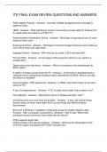 ITE FINAL EXAM REVIEW QUESTIONS AND ANSWERS