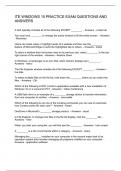 ITE WINDOWS 10 PRACTICE EXAM QUESTIONS AND ANSWERS