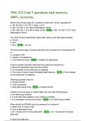 NSG 212 Unit 3 &lpar;Latest Update 2024 &sol; 2025&rpar; Questions and Answers &vert;100&percnt; Verified Correct Answers &vert; complete solution &vert; Grade A&plus; &vert; Herzing