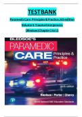 TEST BANK FOR Paramedic Care&colon; Principles & Practice&comma; Volume 4 5th Edition by Bryan Bledsoe&comma; Robert Porter & Richard Cherry &comma; ISBN&colon; 9780134449746 &vert;All Chapters Verified&vert; Guide A&plus;