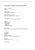EVAL EXAM 1 QUESTIONS AND ANSWERS