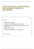 NCOAE EMT EXAM 168 QUESTIONS WITH ALREADY GRADED A&plus; SOLUTIONS&excl;&excl;