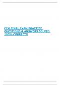 FCM FINAL EXAM PRACTICE QUESTIONS & ANSWERS SOLVED 100&percnt; CORRECT&excl;&excl; 