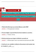 Awhonn Intermediate Fetal Monitoring Test Questions And Correct Answers &lpar;Verified Answers&rpar; &vert;&vert;Complete A&plus; Guide