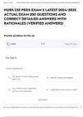 NURS 232 PEDS EXAM 2 LATEST 2024-2025 ACTUAL EXAM 200 QUESTIONS AND CORRECT DETAILED ANSWERS WITH RATIONALES &lpar;VERIFIED ANSWERS&rpar;