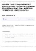 SDS NBRC FINAL EXAM AND PRACTICE QUESTIONS EXAM 2024-2025 ACTUAL EXAM COMPLETE ACCURATE EXAM QUESTIONS WITH DETAILED VERIFIED ANSWERS