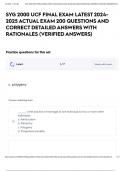 SYG 2000 UCF FINAL EXAM LATEST 2024- 2025 ACTUAL EXAM 200 QUESTIONS AND CORRECT DETAILED ANSWERS WITH RATIONALES &lpar;VERIFIED ANSWERS&rpar;