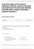 VA BC EXAM 2024 ACTUAL EXAM 2 VERSIONS &lpar;VERSION A AND B&rpar; COMPLETE 450 QUESTIONS WITH DETAILED VERIFIED ANSWERS &lpar;100&percnt; CORRECT ANSWERS&rpar; &sol; ALREADY GRADED A&plus;