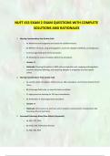 NUFT 433 EXAM 2 EXAM QUESTIONS WITH COMPLETE SOLUTIONS AND RATIONALES