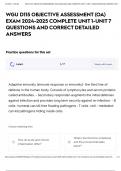WGU D115 OBJECTIVE ASSESSMENT &lpar;OA&rpar; EXAM 2024-2025 COMPLETE UNIT 1-UNIT 7 QUESTIONS AND CORRECT DETAILED ANSWERS