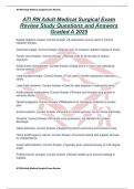 ATI RN Adult Medical Surgical Exam Review Study Questions and Answers Graded A 2025