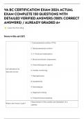 VA BC CERTIFICATION EXAM 2024 ACTUAL EXAM COMPLETE 150 QUESTIONS WITH DETAILED VERIFIED ANSWERS &lpar;100&percnt; CORRECT ANSWERS&rpar; &sol; ALREADY GRADED A&plus;