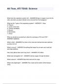 Ati Teas&comma; ATI TEAS Science questions and answers