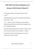 CIST 2613 Final Exam Questions and Answers 100&percnt; Solved &vert; Rated A&plus;