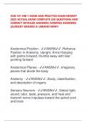 HCB 101 HM 1 EXAM AND PRACTICE EXAM NEWEST 2025 ACTUAL EXAM COMPLETE 220 QUESTIONS AND CORRECT DETAILED ANSWERS &lpar;VERIFIED ANSWERS&rpar; &vert;ALREADY GRADED A&plus;&vert;BRAND NEW&excl;&excl; Anatomical Position - ANSW&period;&period;Refrence Position in Anatomy&period; Upright&comma; Arms Hanging with palms fo