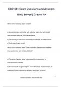 ECS1601 Exam Questions and Answers 100&percnt; Solved &vert; Graded A&plus;
