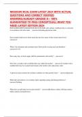 MISSOURI RCAL EXAM LATEST 2024 WITH ACTUAL QUESTIONS AND CORRECT VERIFIED ANSWERS&sol;ALREADY GRADED A&plus; 100&percnt; GUARANTEED TO PASS CONCEPTS&lpar;ALL WHAT YOU NEED&rpar; LATEST EDITION 2024