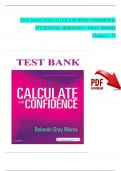 CALCULATE WITH CONFIDENCE&comma; 7TH EDITION TEST BANK By DEBORAH C&period; GRAY MORRIS &vert; Verified Chapter's 1 - 25 &vert; Complete