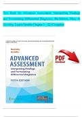 TEST BANK FOR ADVANCED ASSESSMENT&colon; INTERPRETING FINDINGS AND FORMULATING DIFFERENTIAL DIAGNOSES 5th Edition by Goolsby