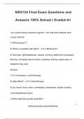 NSG EXAM PACKAGE DEAL QUESTIONS AND VERIFIED ANSWERS 100&percnt; GUARANTEED PASS &vert; LATEST UPDATE