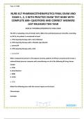 NURS 617 PHARMACOTHERAPEUTICS FINAL EXAM AND EXAM 1&comma; 2&comma; 3 WITH PRACTICE EXAM TEST BANK WITH COMPLETE 600&plus; QUESTIONS AND CORRECT ANSWERS JUST RELEASED THIS YEAR