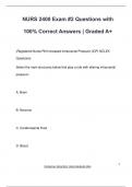 NURS 2400 Exam &num;2 Questions with 100&percnt; Correct Answers &vert; Graded A&plus;