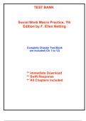 Test Bank for Social Work Macro Practice&comma; 7th Edition by Netting &lpar;All Chapters included&rpar;
