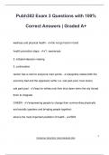 PUBH 302 EXAM PACKAGE DEAL QUESTIONS AND VERIFIED ANSWERS 100&percnt; GUARANTEED PASS &vert; LATEST UPDATE